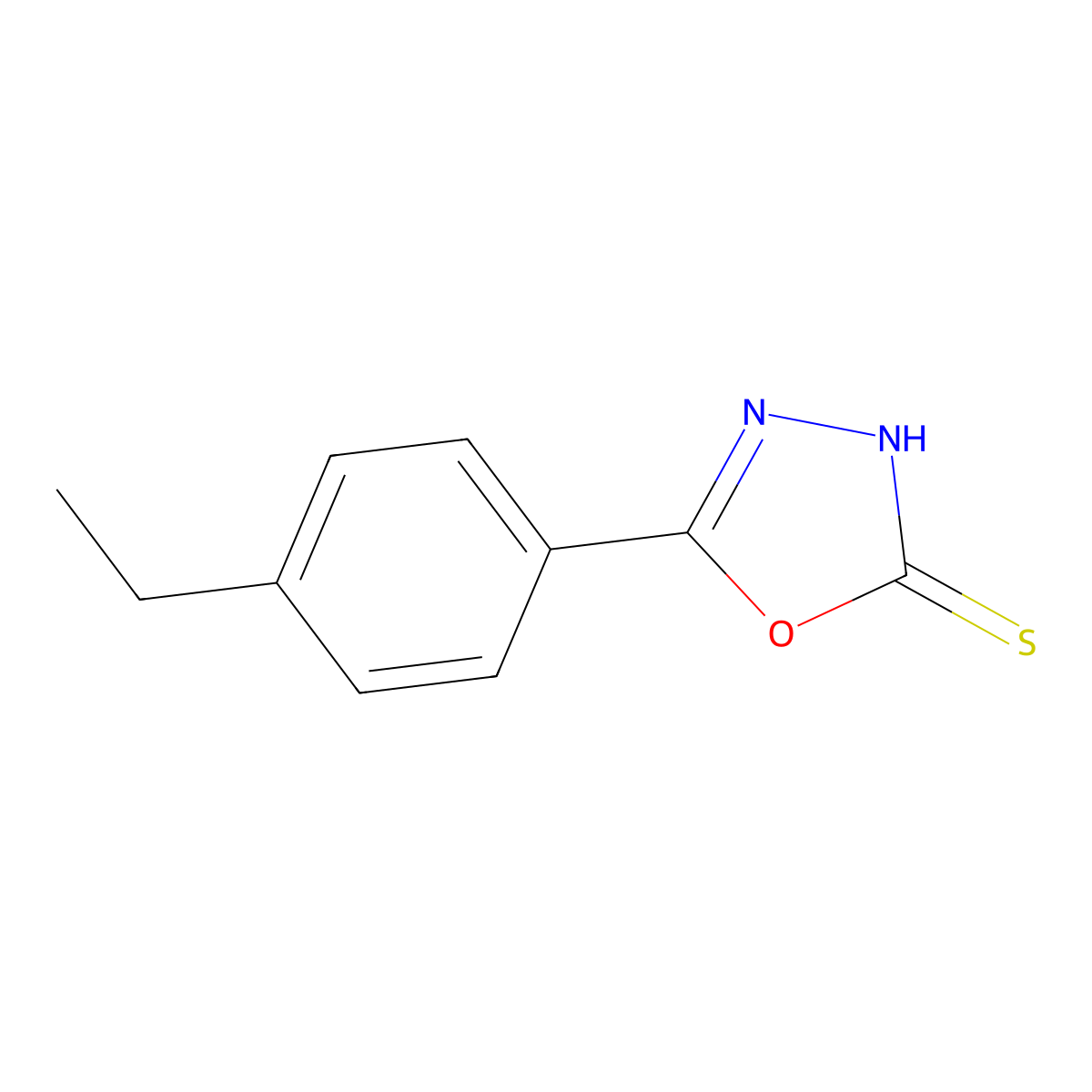 5-(4-Ethylphenyl)-1,3,4-oxadiazole-2-thiol molecular structure, CAS 750607-48-8