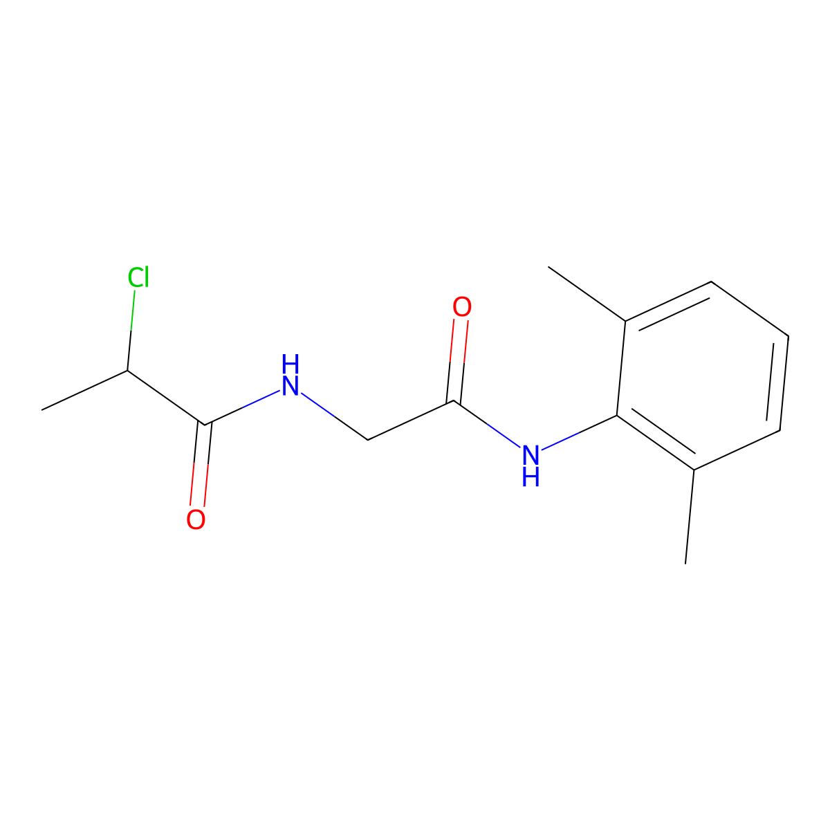2-chloro-N-{[(2,6-dimethylphenyl)carbamoyl]methyl}propanamide molecular structure, CAS 750608-18-5