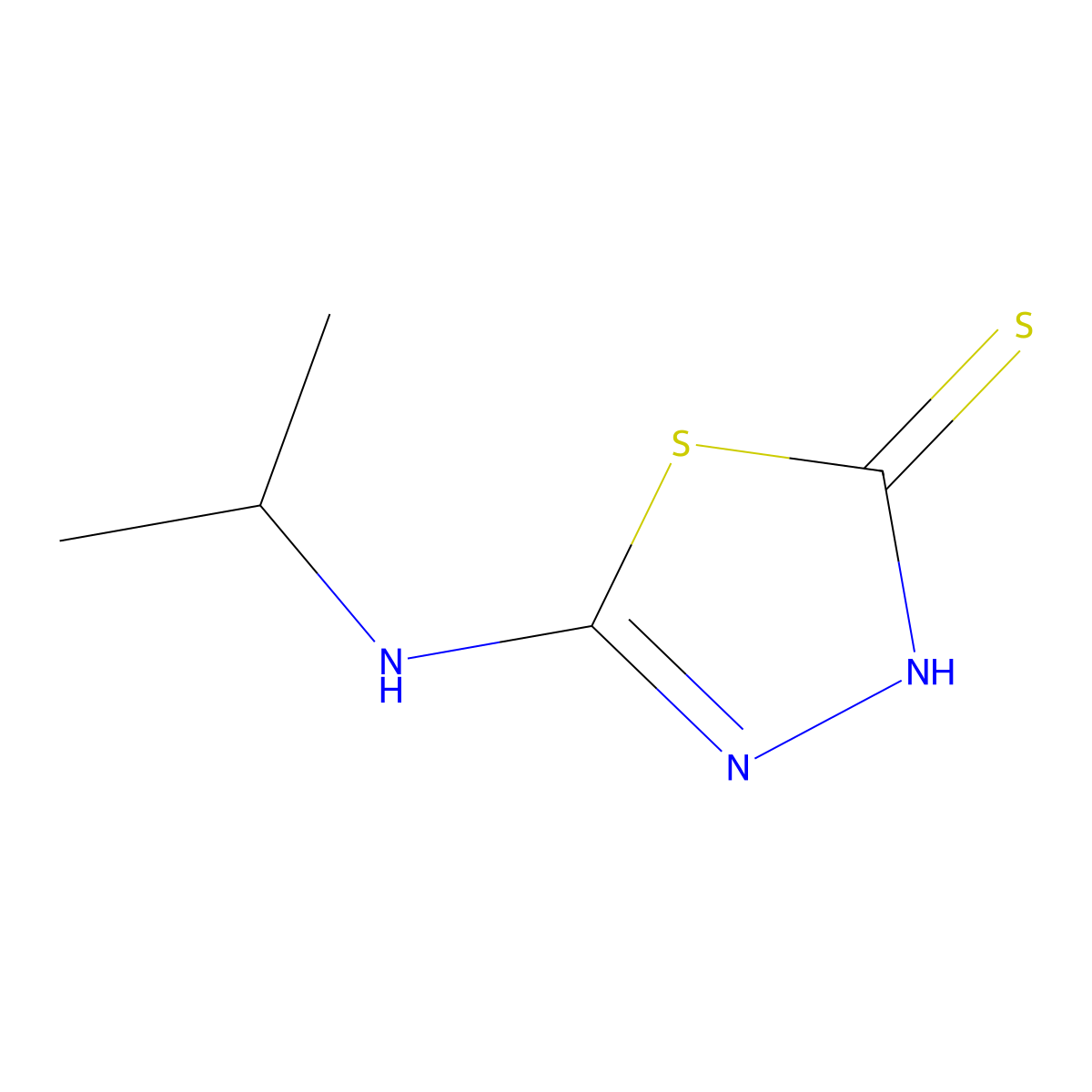 5-((Propan-2-yl)amino)-1,3,4-thiadiazole-2-thiol molecular structure, CAS 750608-54-9