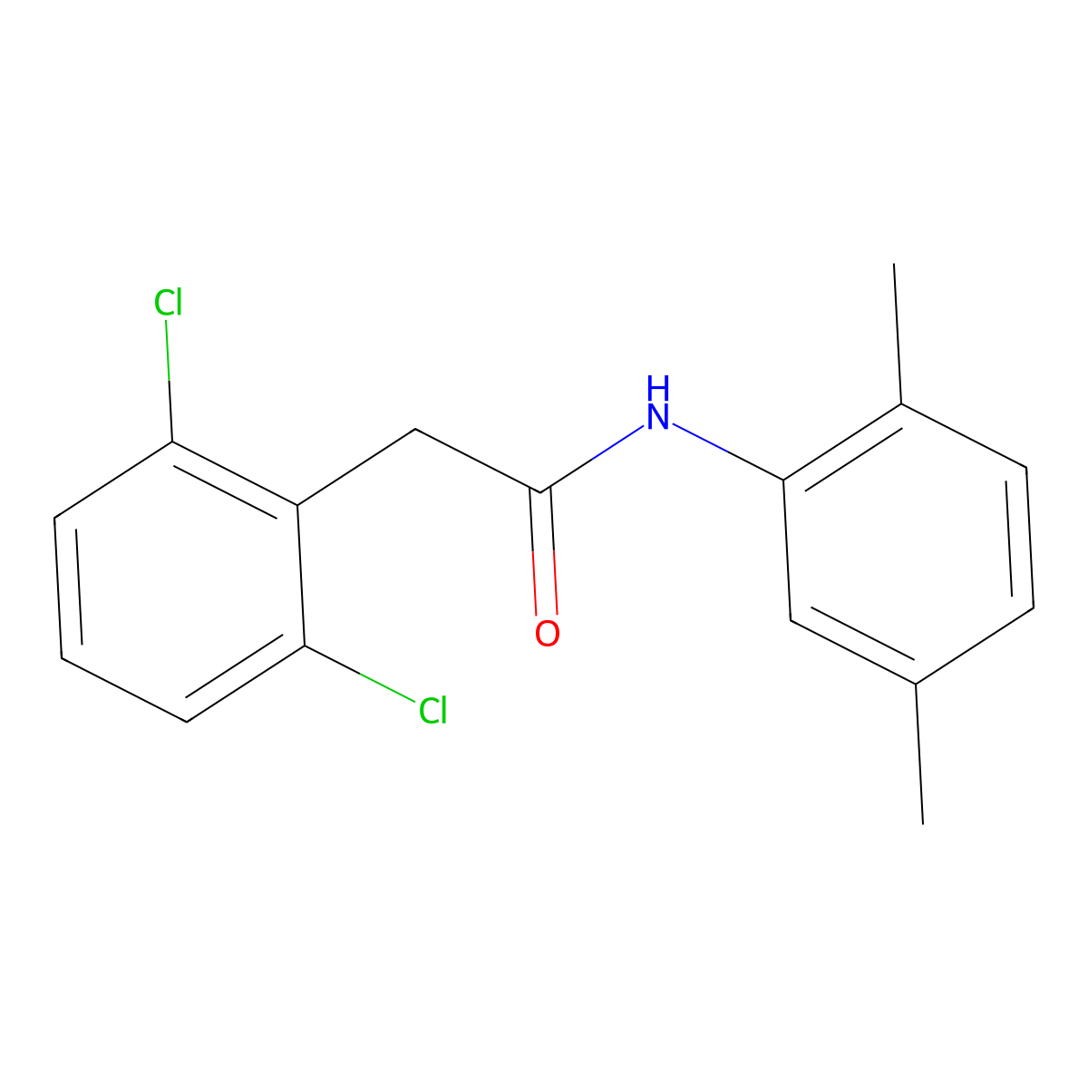 2-(2,6-dichlorophenyl)-N-(2,5-dimethylphenyl)acetamide molecular structure, CAS 750609-52-0