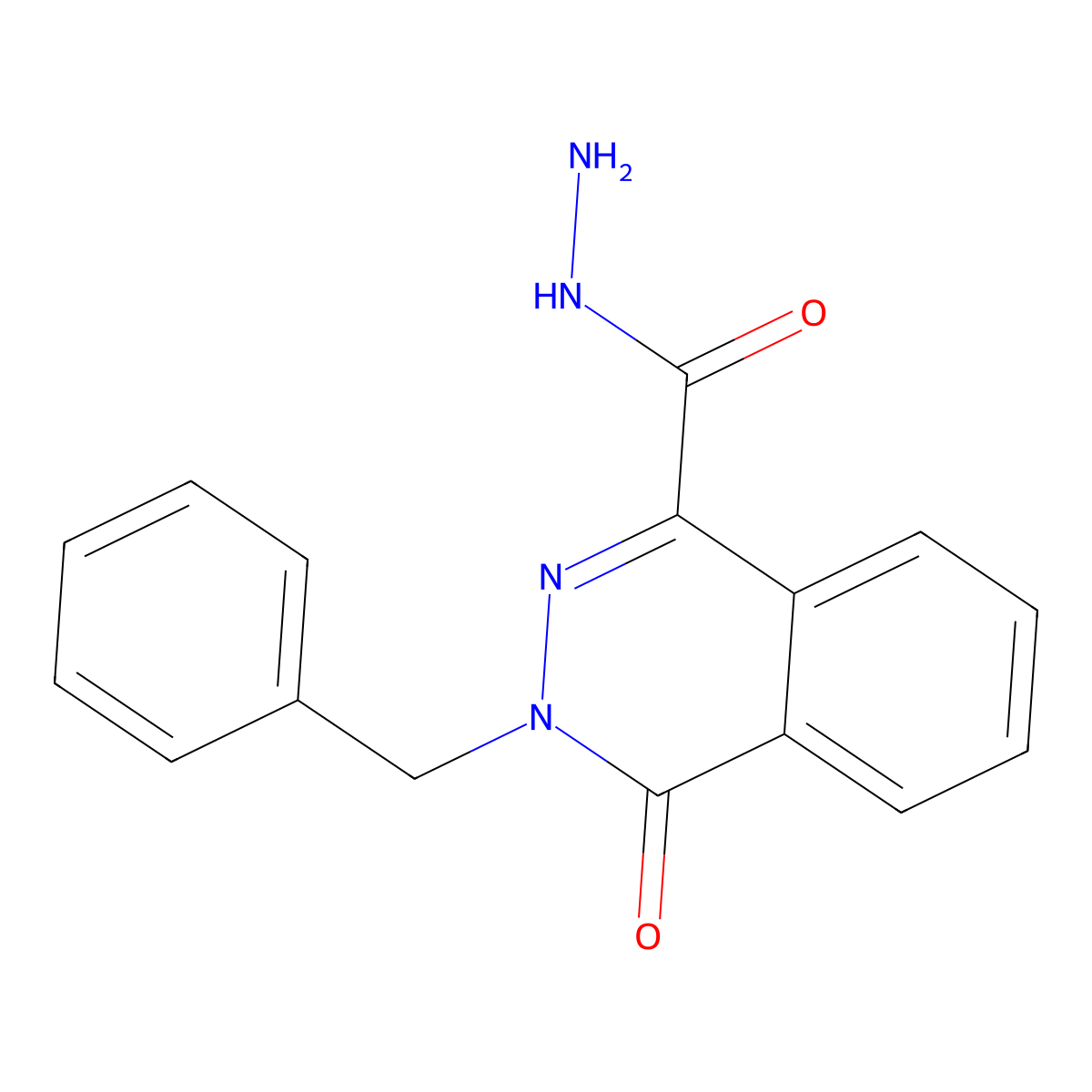 3-Benzyl-4-oxo-3,4-dihydrophthalazine-1-carbohydrazide molecular structure, CAS 750610-64-1