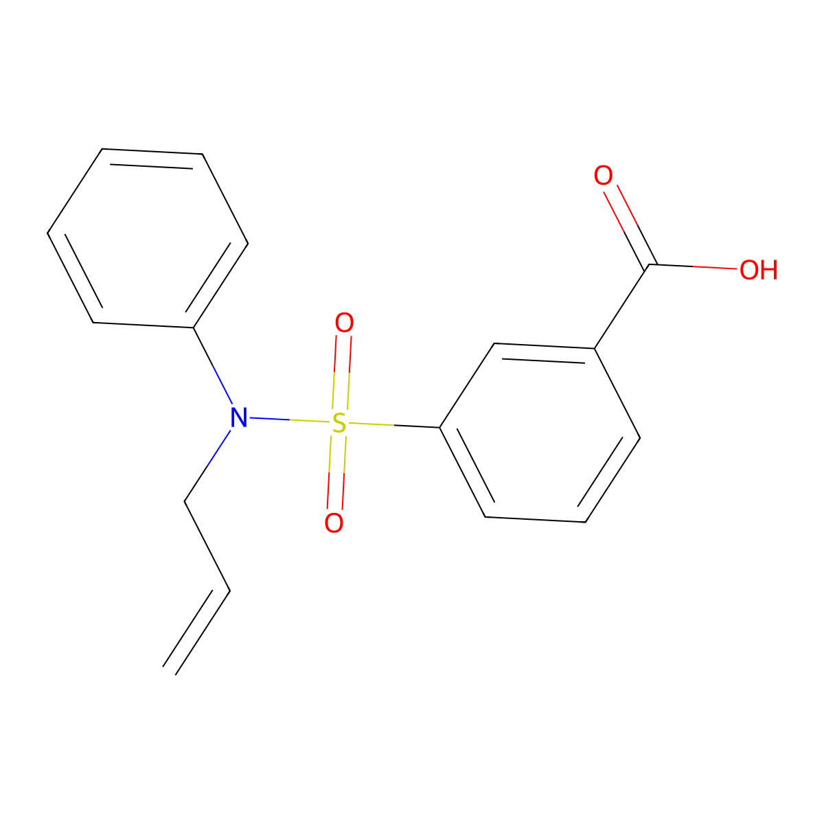 3-(Allyl-Phenyl-Sulfamoyl)-Benzoic Acid molecular structure, CAS 750613-84-4