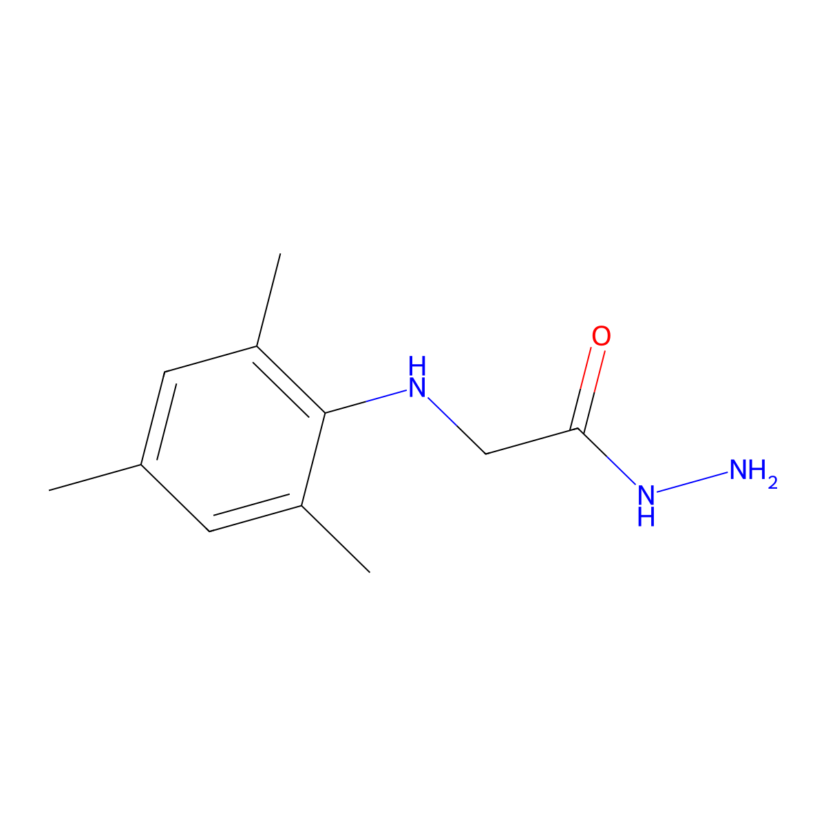 2-[(2,4,6-Trimethylphenyl)amino]acetohydrazide molecular structure, CAS 750624-66-9