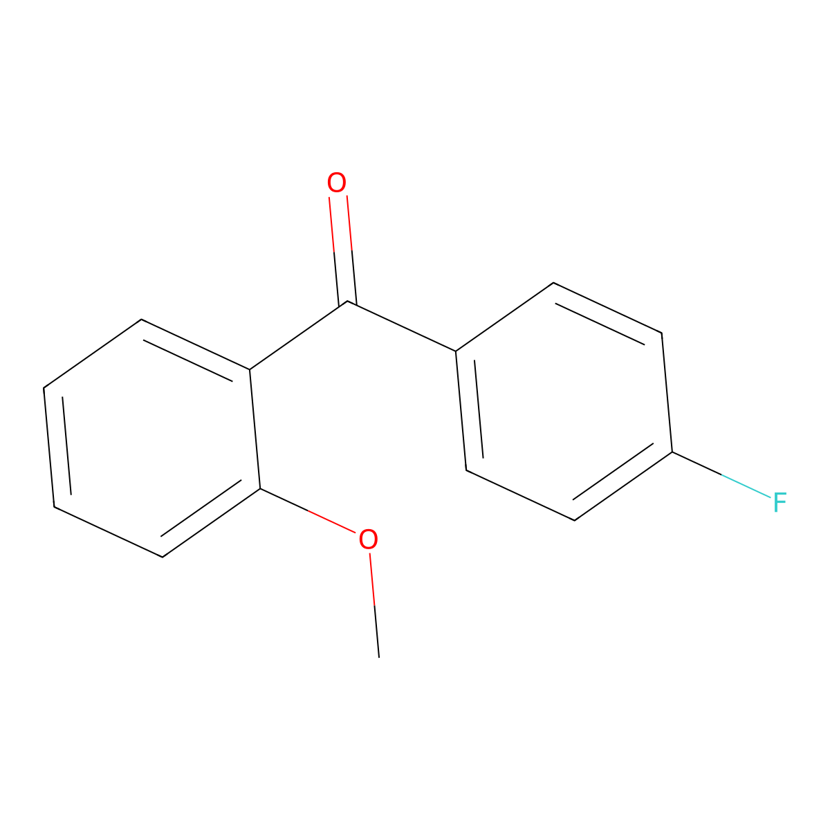 4-Fluoro-2'-methoxybenzophenone molecular structure, CAS 750633-46-6