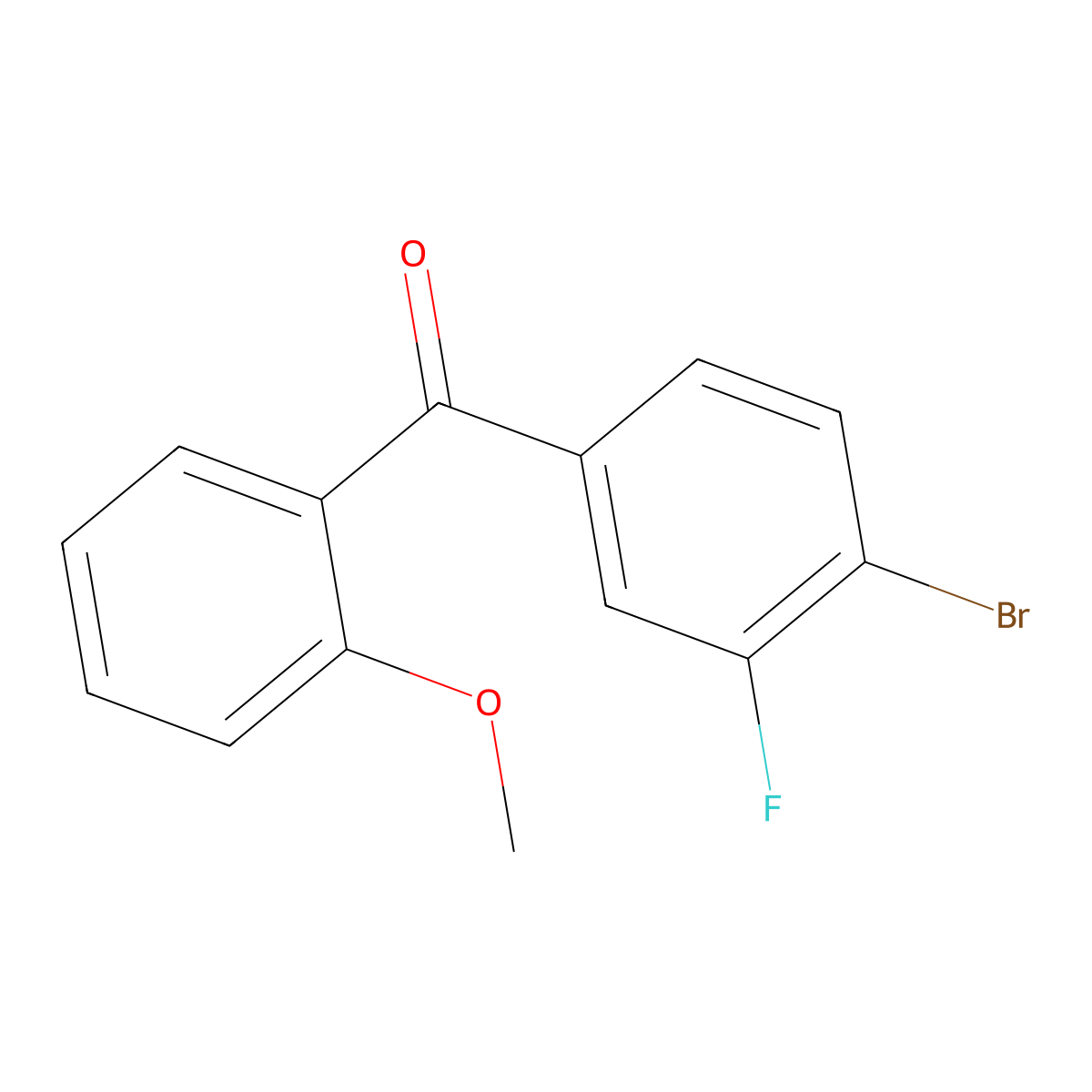 4-Bromo-3-fluoro-2'-methoxybenzophenone molecular structure, CAS 750633-55-7