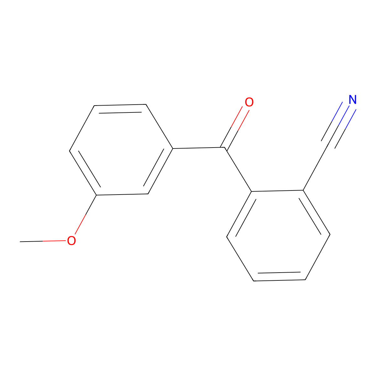 2-Cyano-3'-methoxybenzophenone molecular structure, CAS 750633-58-0