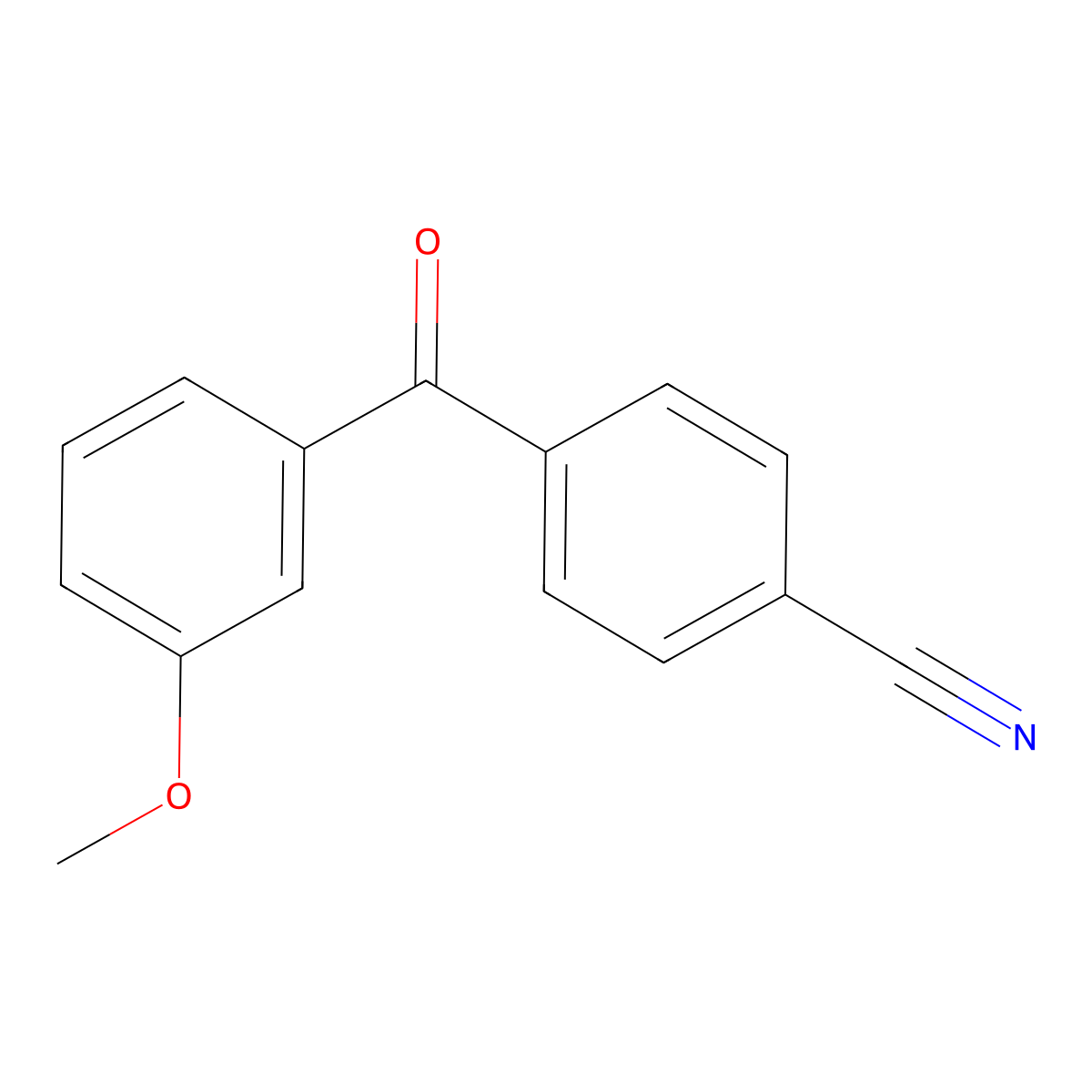 4-Cyano-3'-methoxybenzophenone molecular structure, CAS 750633-60-4