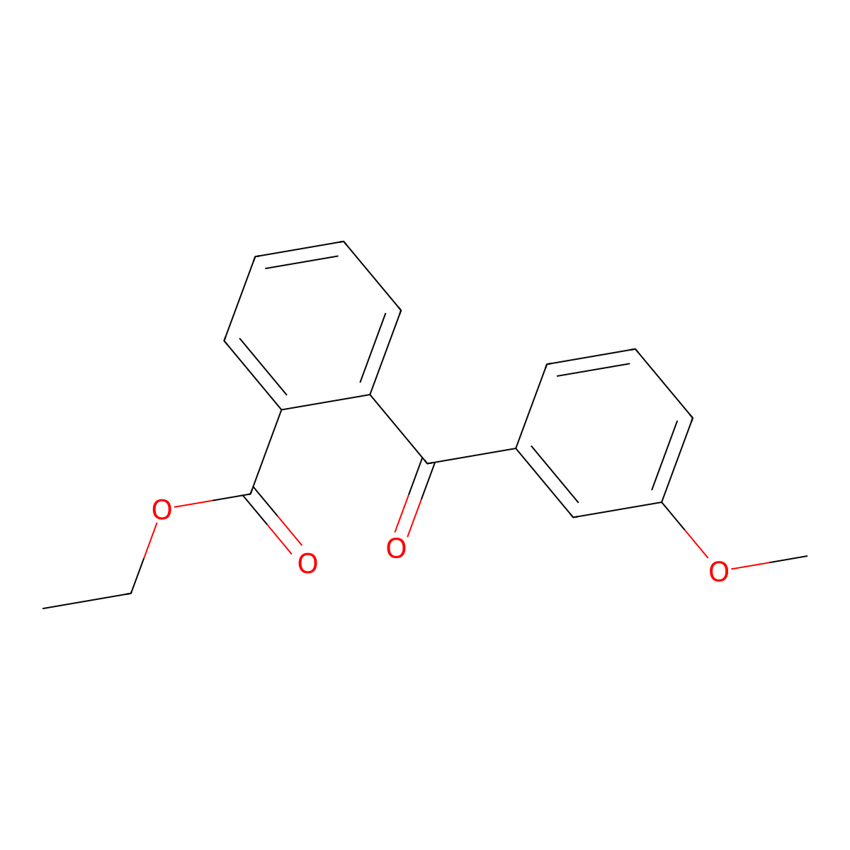 2-Carboethoxy-3'-methoxybenzophenone molecular structure, CAS 750633-61-5