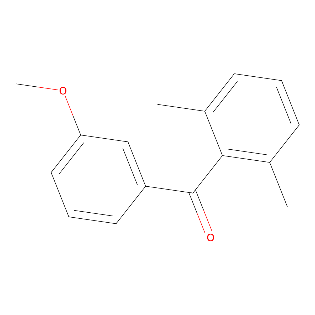 2,6-Dimethyl-3'-methoxybenzophenone molecular structure, CAS 750633-72-8