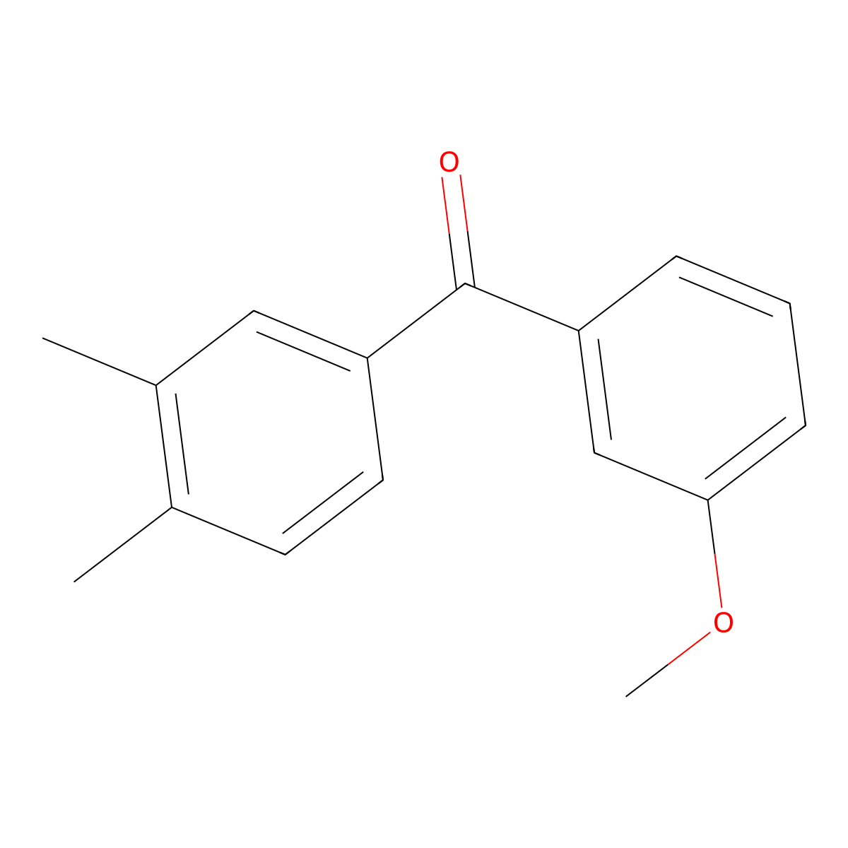 3,4-Dimethyl-3'-methoxybenzophenone molecular structure, CAS 750633-73-9