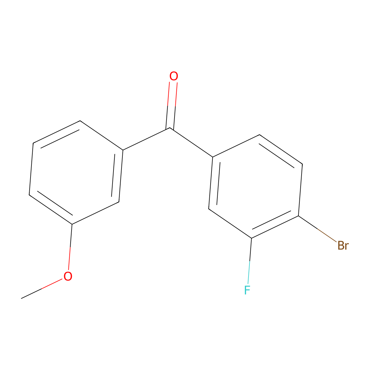 4-Bromo-3-fluoro-3'-methoxybenzophenone molecular structure, CAS 750633-75-1