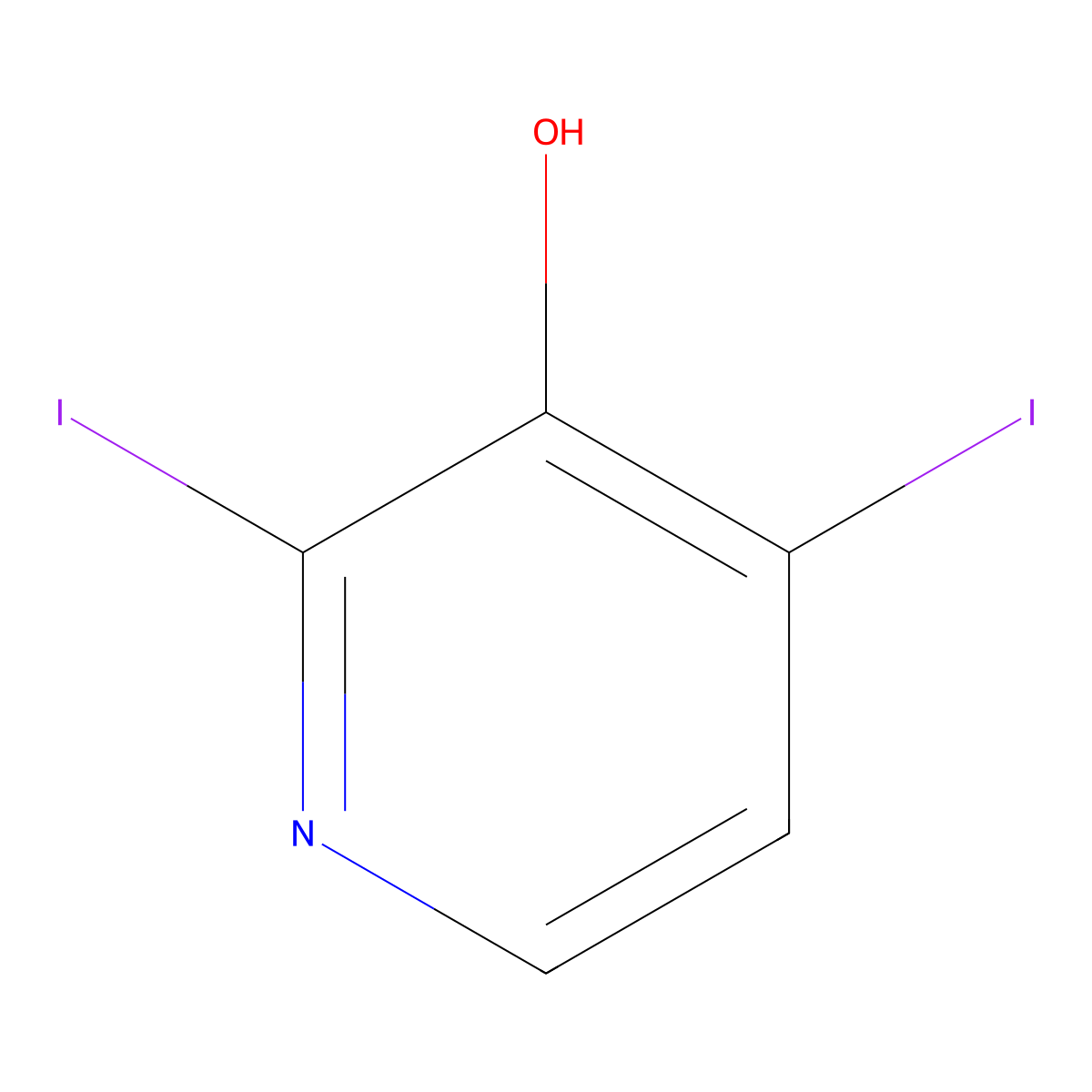 2,4-Diiodopyridin-3-ol molecular structure, CAS 750638-97-2