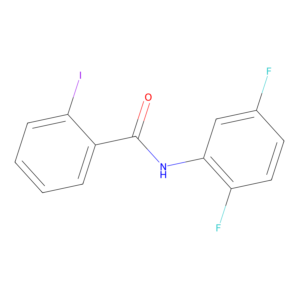 N-(2,5-difluorophenyl)-2-iodobenzamide molecular structure, CAS 750640-17-6