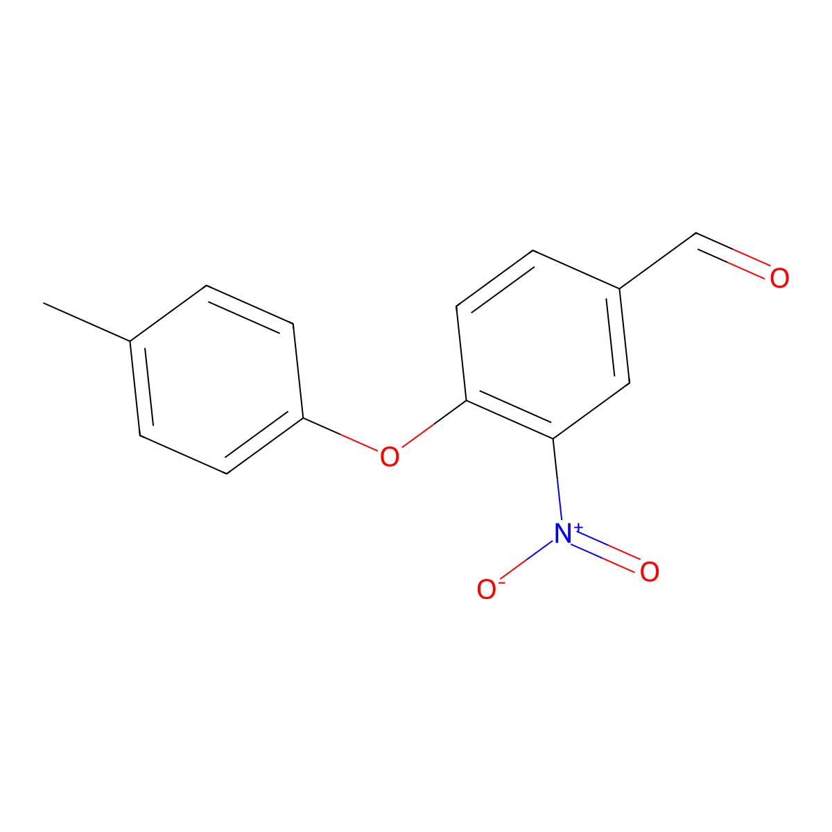 4-(4-Methylphenoxy)-3-nitrobenzenecarbaldehyde molecular structure, CAS 750641-06-6