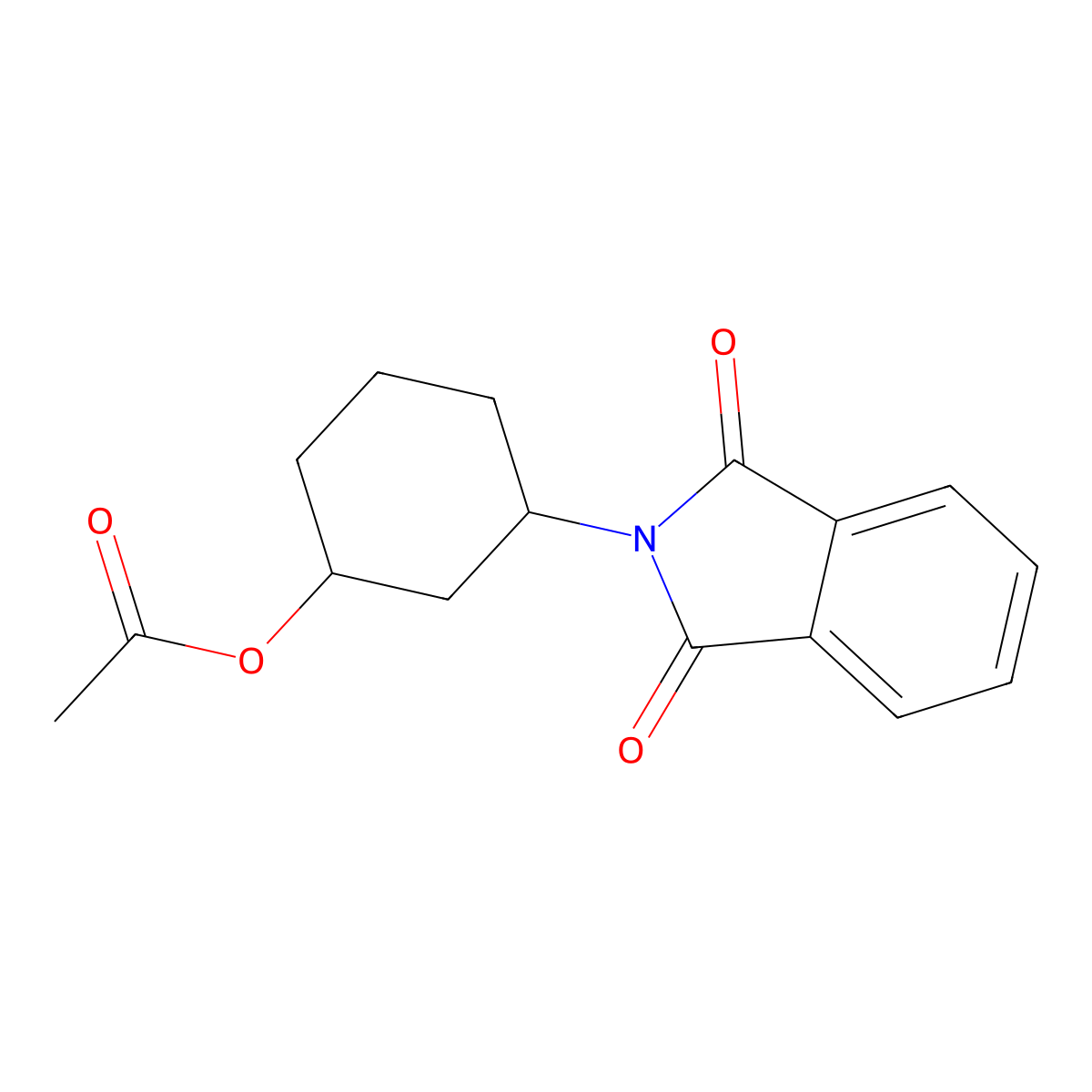 (1R,3S)-3-(1,3-Dioxoisoindolin-2-yl)cyclohexyl acetate molecular structure, CAS 750649-38-8
