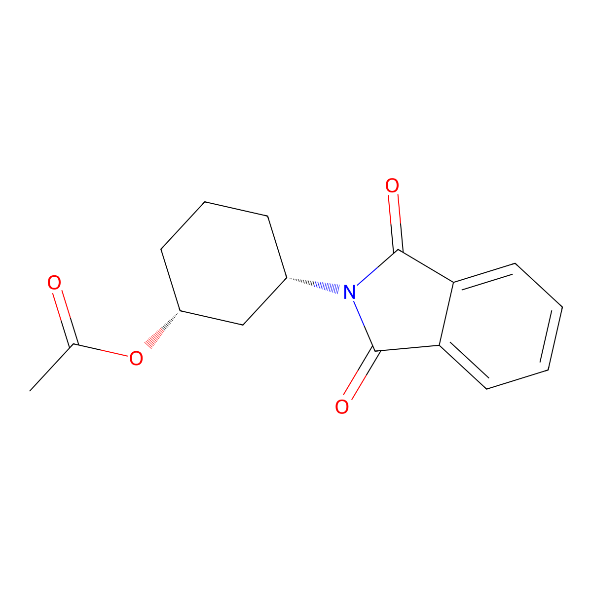 (1R,3S)-3-(1,3-Dioxoisoindolin-2-yl)cyclohexyl acetate molecular structure, CAS 750649-38-8