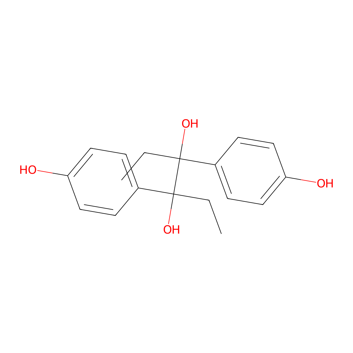 3,4-Bis(4-hydroxyphenyl)-3,4-hexanediol molecular structure, CAS 7507-01-9