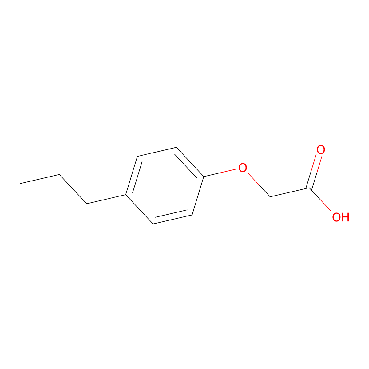 2-(4-Propylphenoxy)acetic acid molecular structure, CAS 7507-32-6