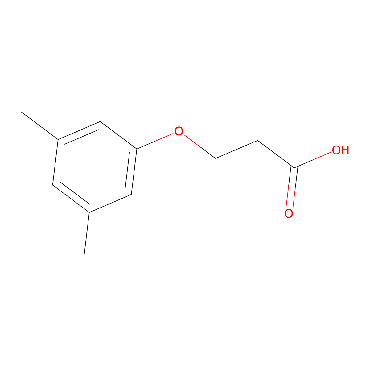 3-(3,5-Dimethylphenoxy)propanoic acid molecular structure, CAS 7507-34-8