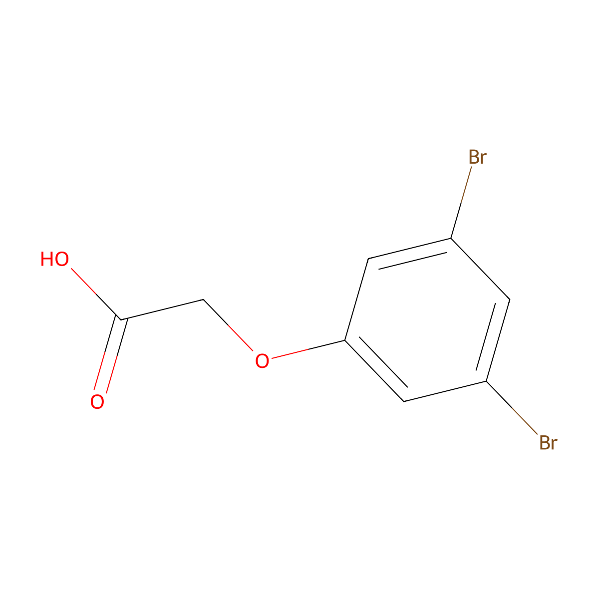 (3,5-Dibromophenoxy)acetic acid molecular structure, CAS 7507-35-9