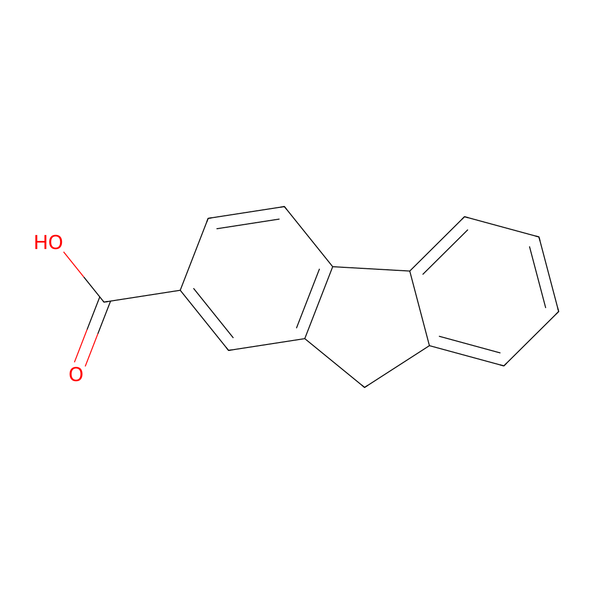 9H-fluorene-2-carboxylic acid molecular structure, CAS 7507-40-6