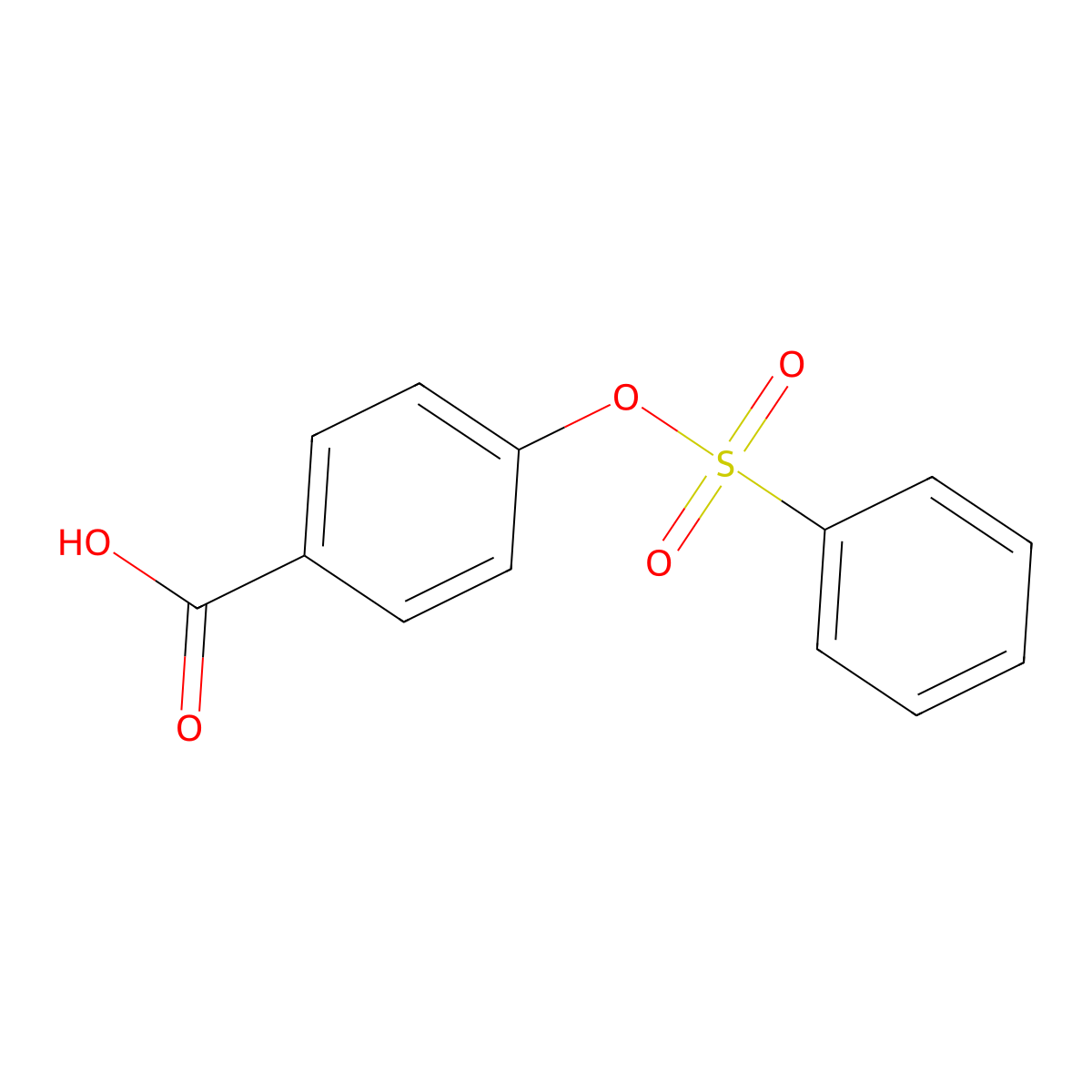 4-(Benzenesulfonyloxy)benzoic acid molecular structure, CAS 7507-41-7
