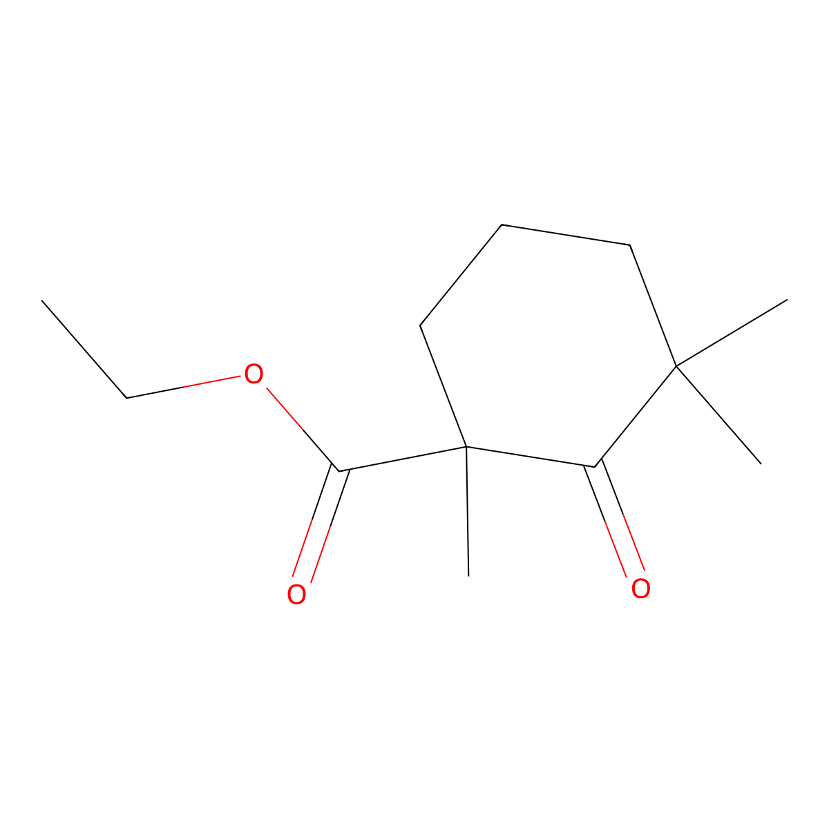 Ethyl 1,3,3-trimethyl-2-oxocyclohexane-1-carboxylate molecular structure, CAS 7507-68-8