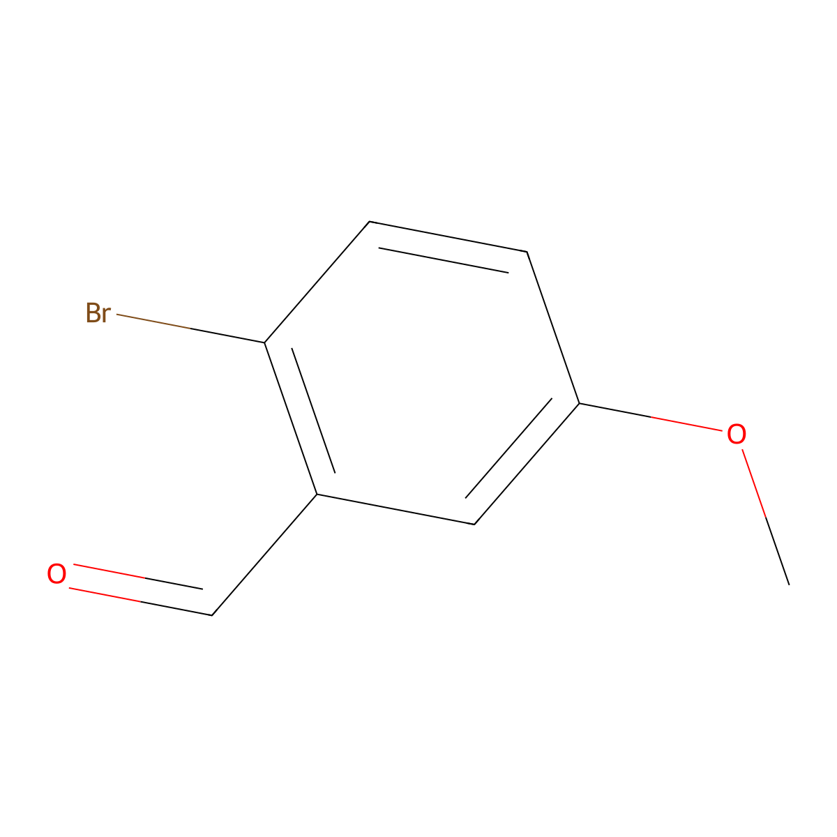 2-Bromo-5-methoxybenzaldehyde molecular structure, CAS 7507-86-0