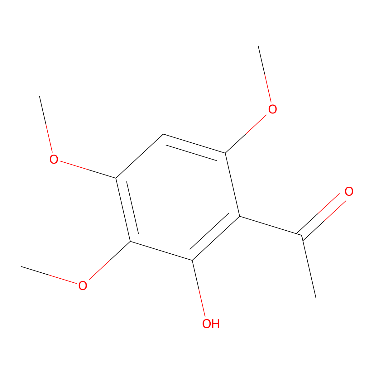 2'-Hydroxy-3',4',6'-trimethoxyacetophenone molecular structure, CAS 7507-98-4