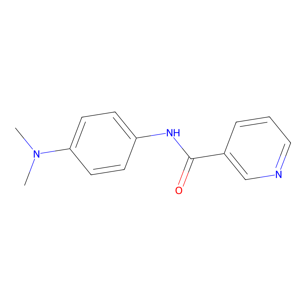 N-[4-(dimethylamino)phenyl]pyridine-3-carboxamide molecular structure, CAS 75075-24-0