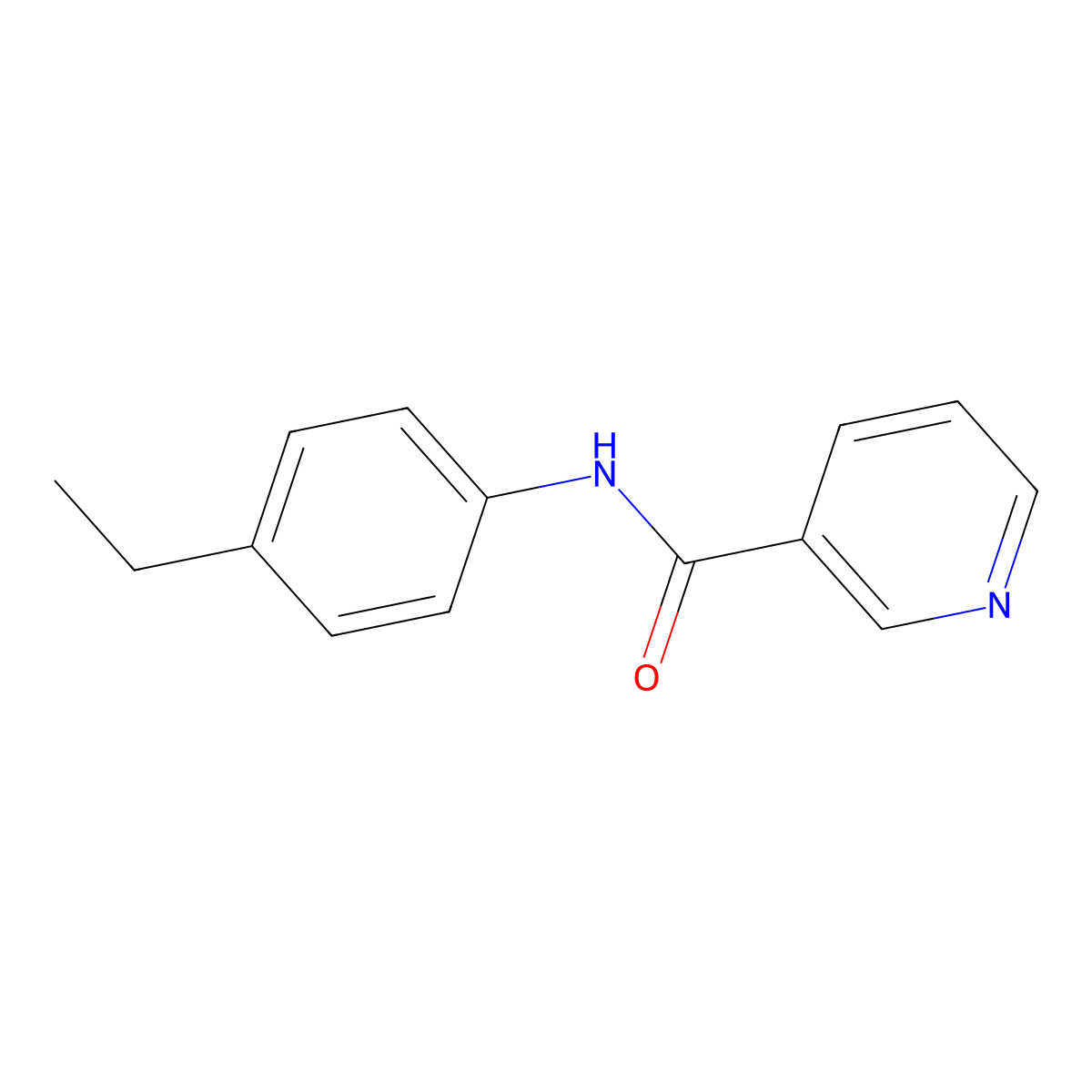N-(4-ethylphenyl)nicotinamide molecular structure, CAS 75075-25-1