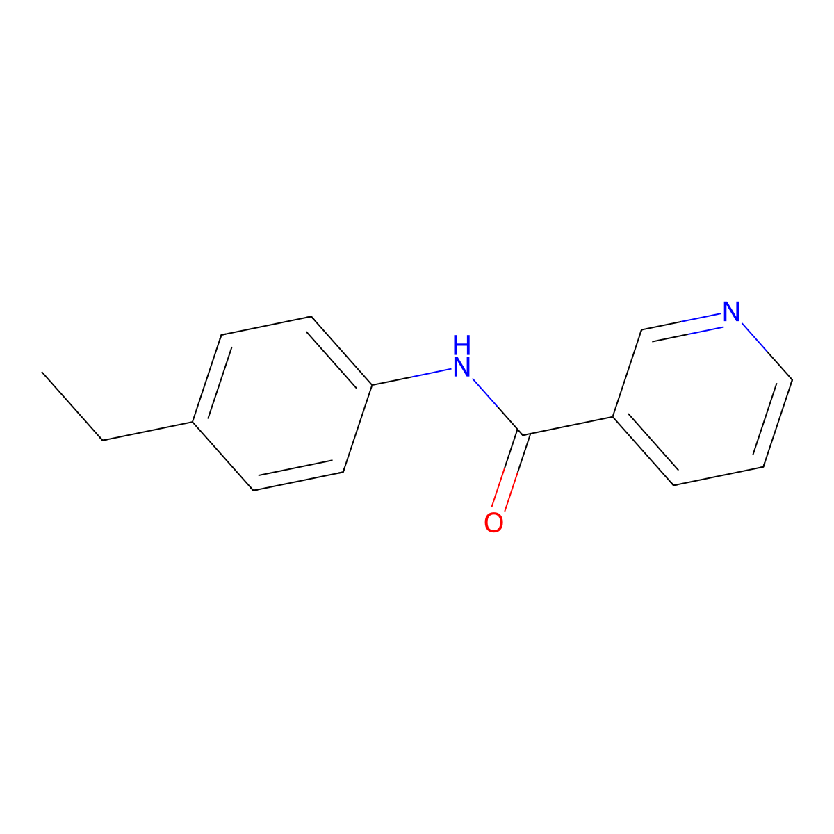 N-(4-ethylphenyl)nicotinamide molecular structure, CAS 75075-25-1