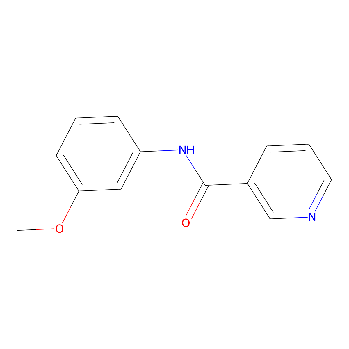 N-(3-methoxyphenyl)nicotinamide molecular structure, CAS 75075-28-4