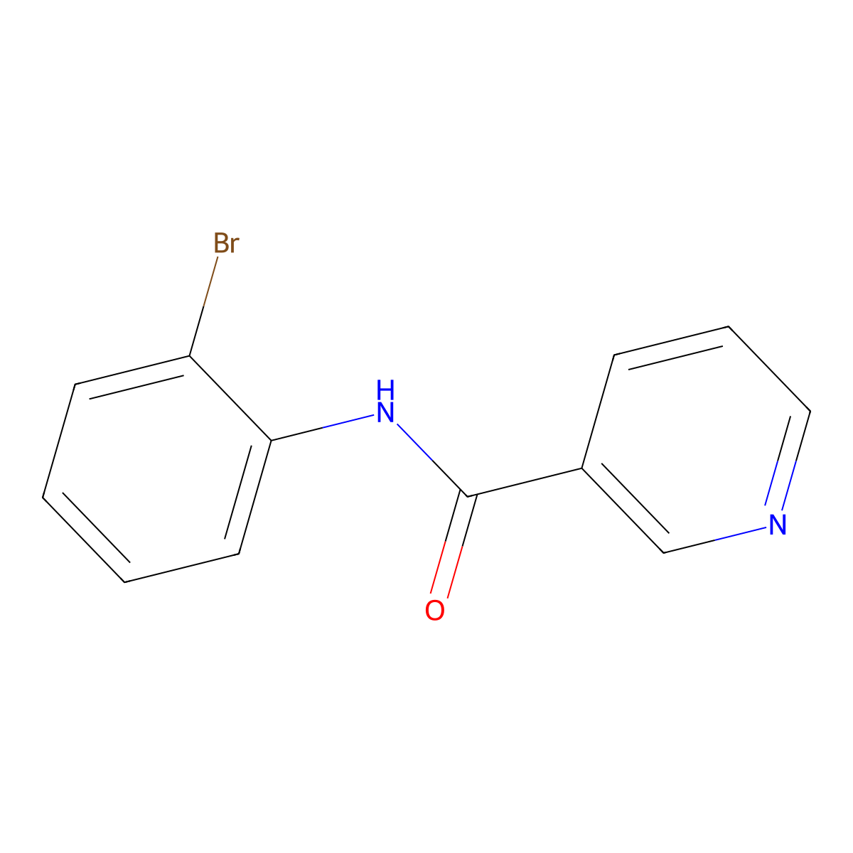 n-(2-Bromophenyl)pyridine-3-carboxamide molecular structure, CAS 75075-29-5