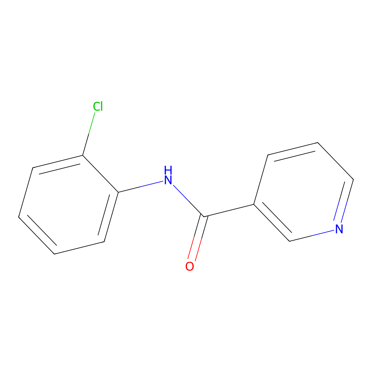n-(2-Chlorophenyl)nicotinamide molecular structure, CAS 75075-31-9