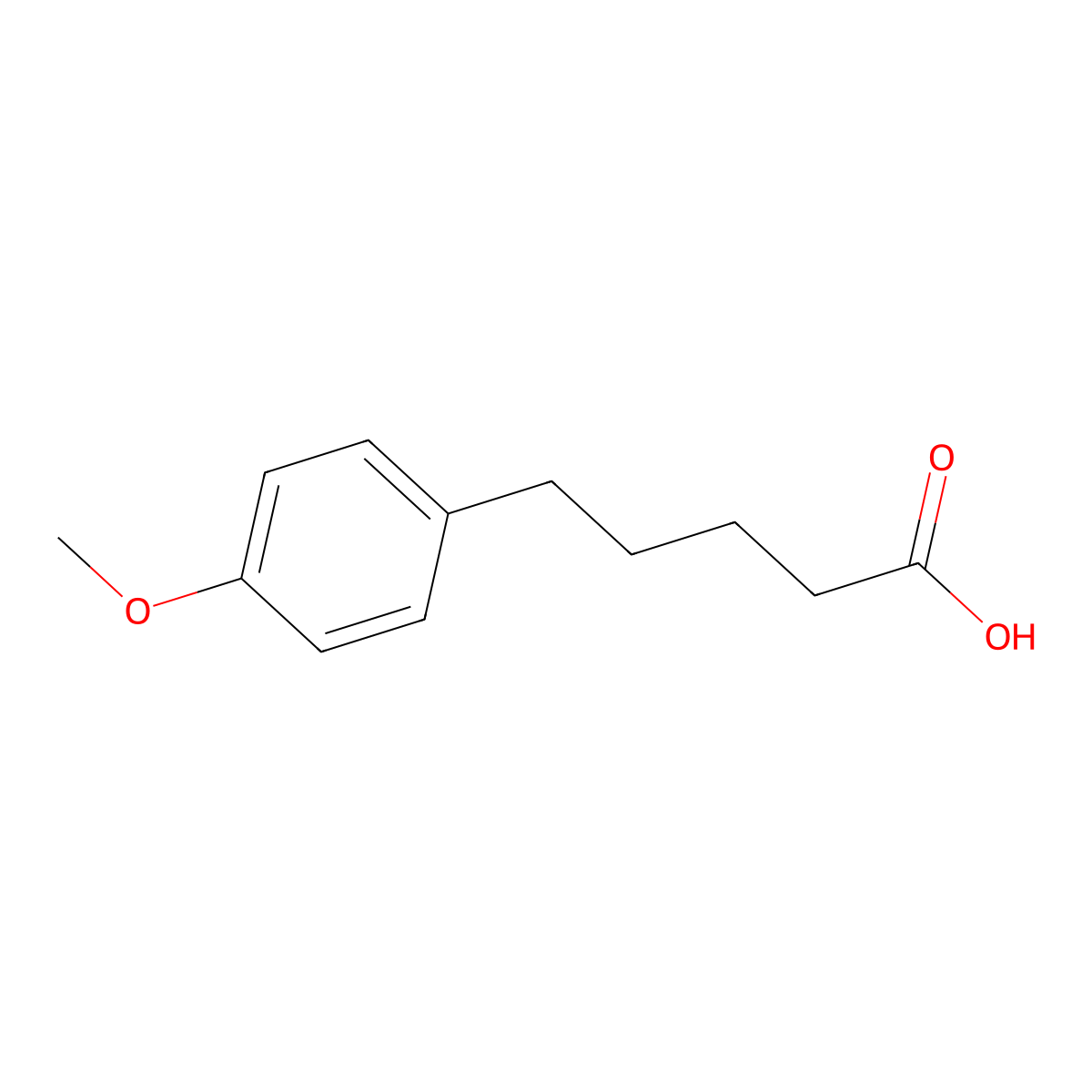 5-(4-Methoxyphenyl)pentanoic acid molecular structure, CAS 7508-04-5