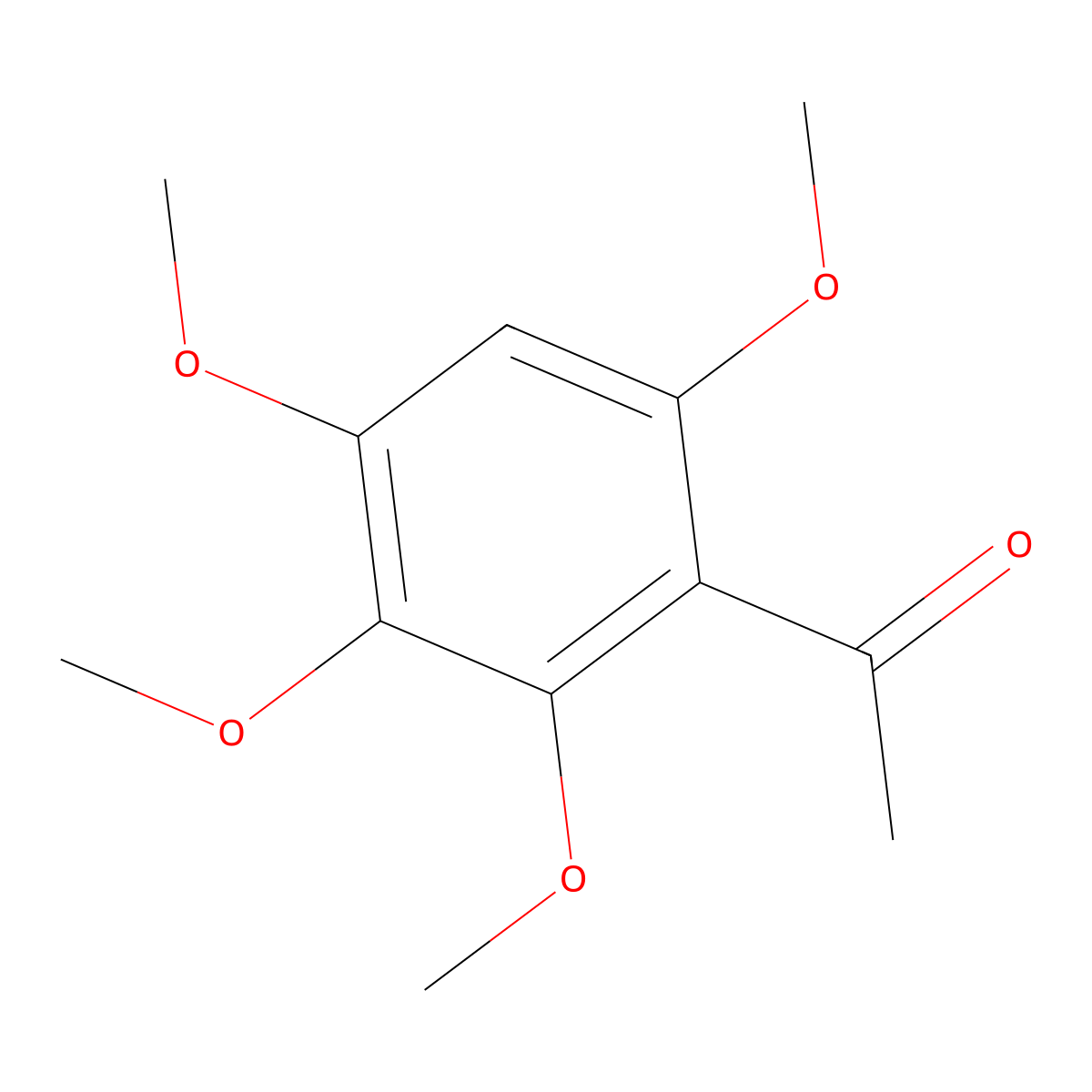 2',3',4',6'-Tetramethoxyacetophenone molecular structure, CAS 7508-05-6