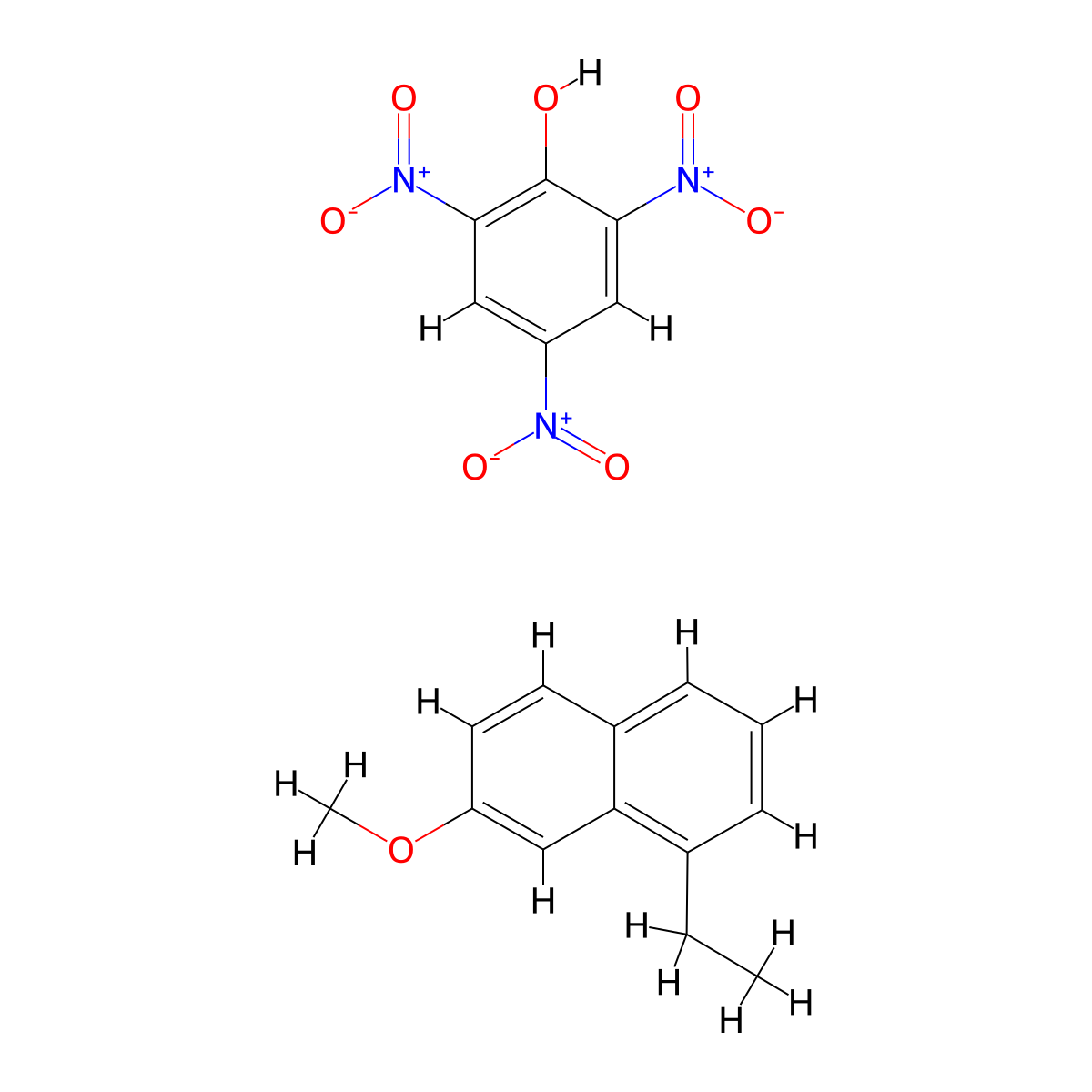 1-Ethyl-7-methoxynaphthalene;2,4,6-trinitrophenol molecular structure, CAS 7508-08-9