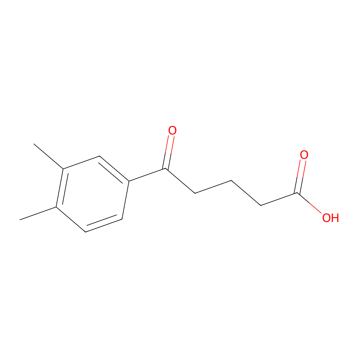 5-(3,4-Dimethylphenyl)-5-oxovaleric acid molecular structure, CAS 7508-13-6