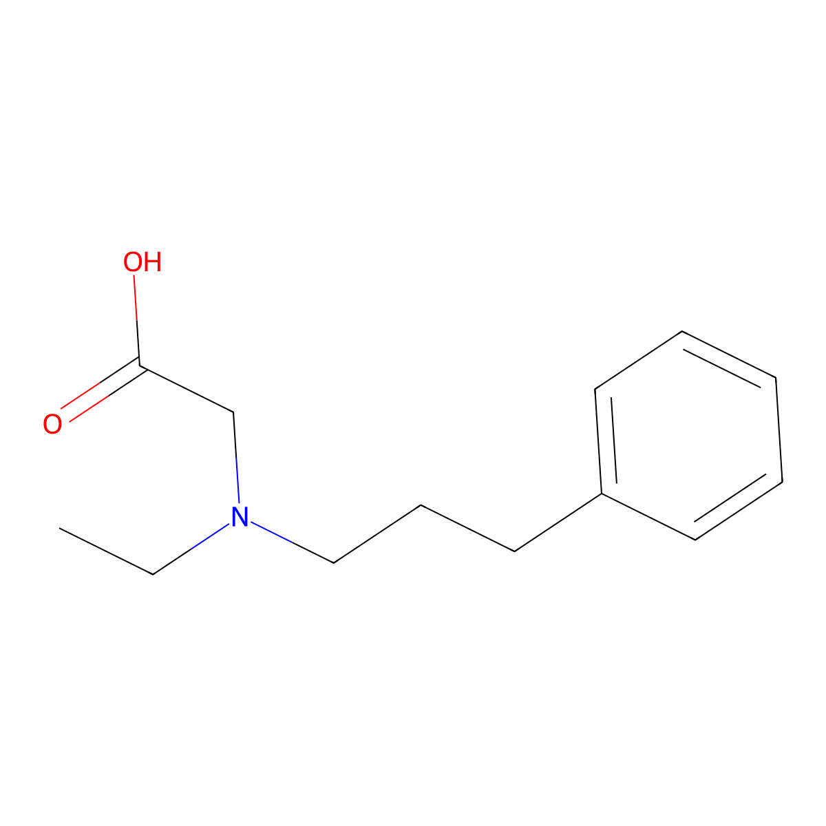 N-Ethyl-N-(3-phenylpropyl)glycine molecular structure, CAS 7508-15-8