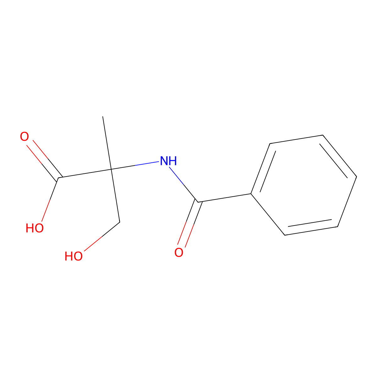 DL-N-Benzoyl-2-methylserine molecular structure, CAS 7508-82-9