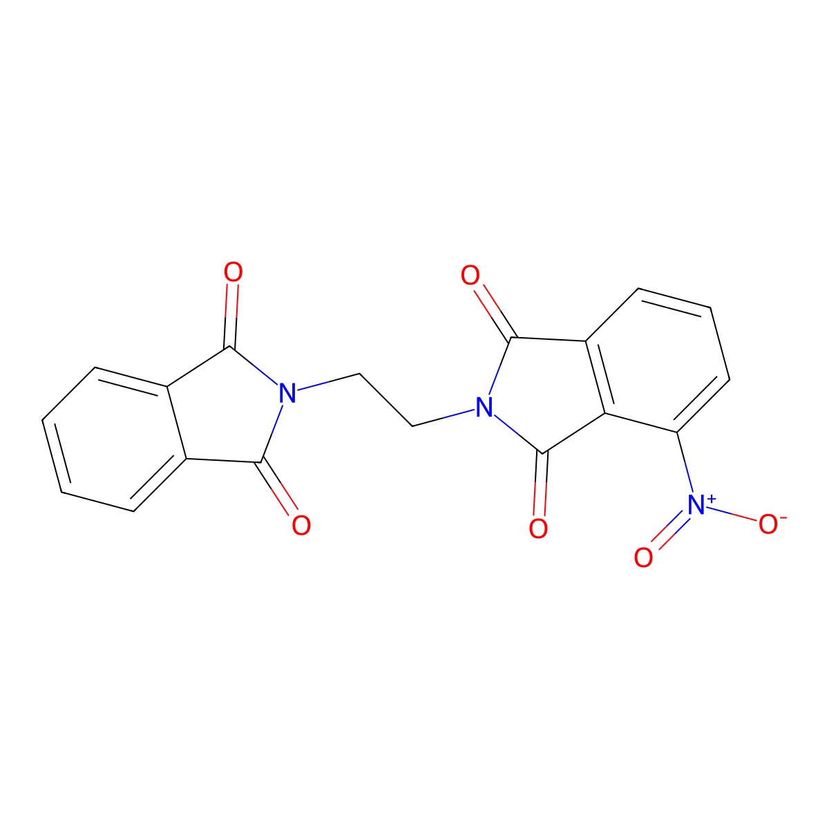 2-[2-(1,3-dioxo-1,3-dihydro-2H-isoindol-2-yl)ethyl]-4-nitro-1H-isoindole-1,3(2H)-dione molecular structure, CAS 7508-96-5
