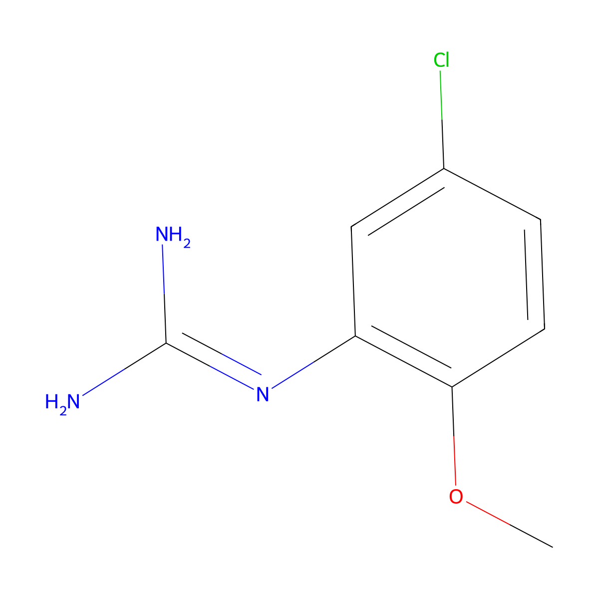 1-(5-Chloro-2-methoxyphenyl)guanidine molecular structure, CAS 75087-92-2