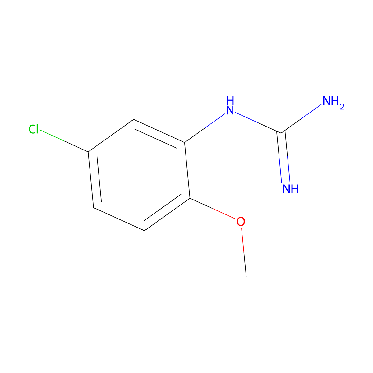1-(5-Chloro-2-methoxyphenyl)guanidine molecular structure, CAS 75087-92-2