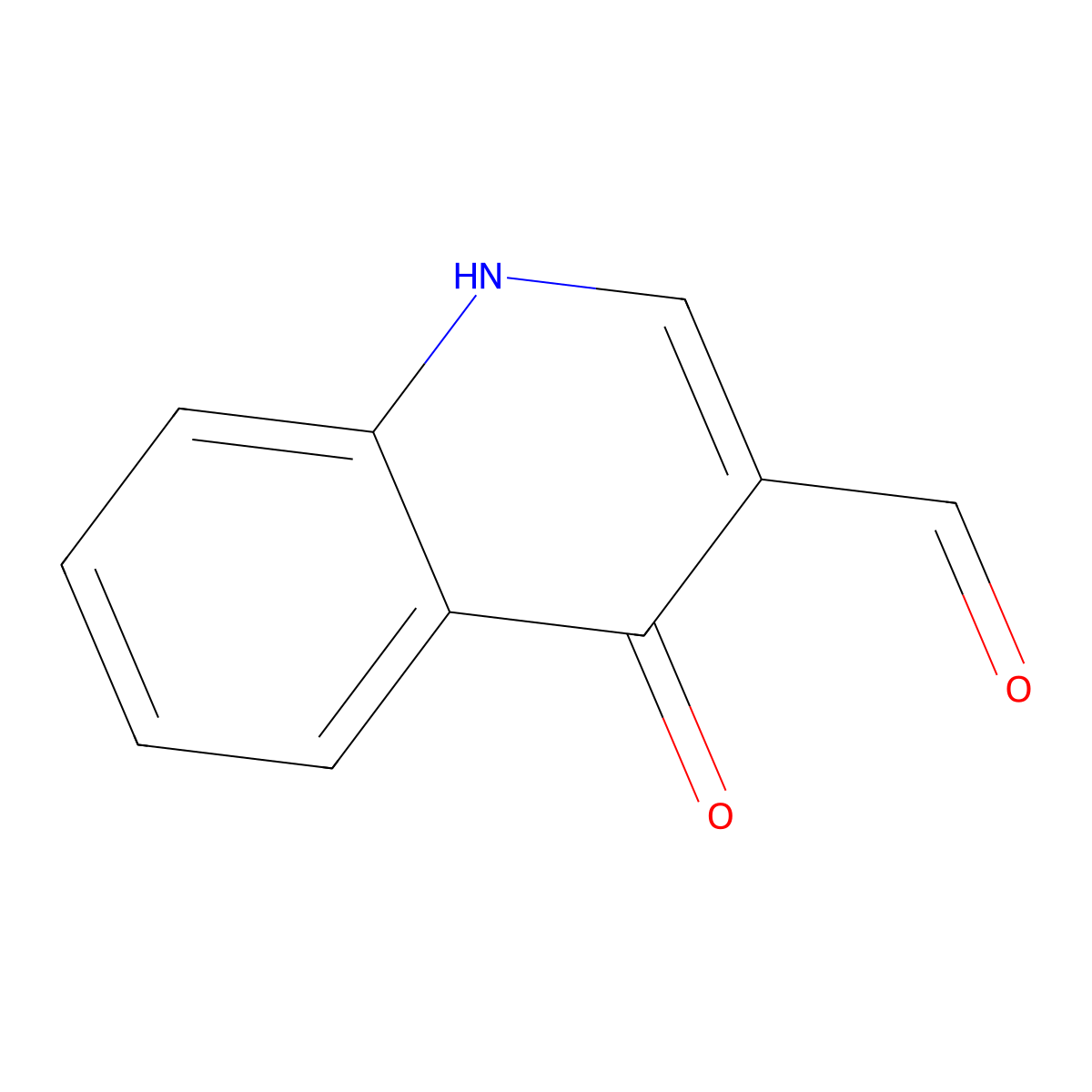 4-Hydroxyquinoline-3-carbaldehyde molecular structure, CAS 7509-12-8