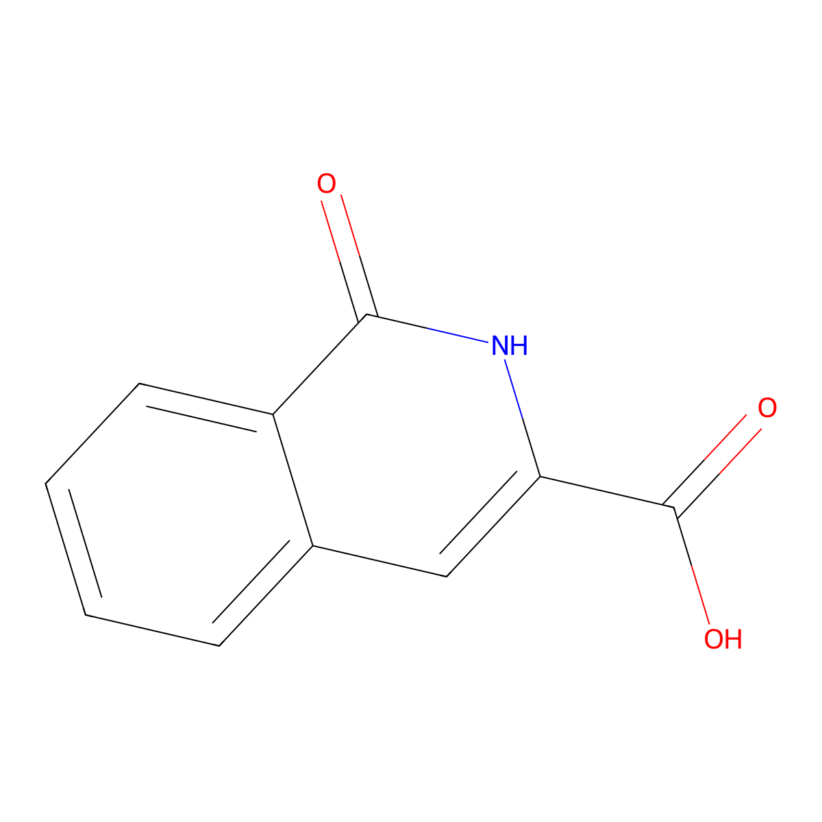 1-Oxo-1,2-dihydroisoquinoline-3-carboxylic acid molecular structure, CAS 7509-13-9