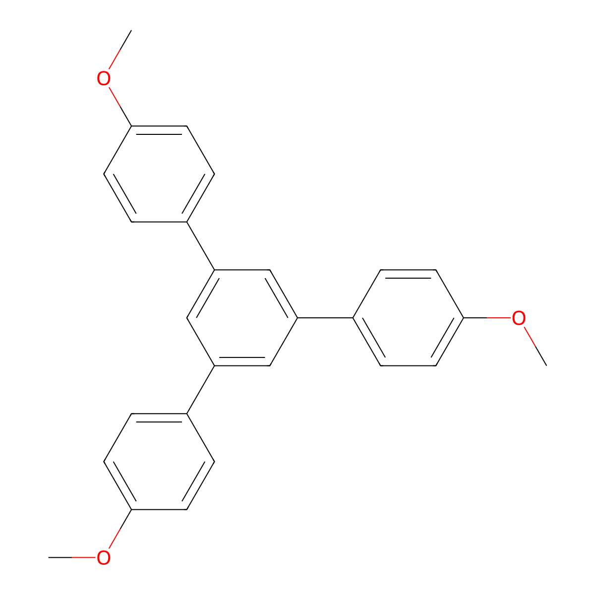 1,3,5-Tris(4-methoxyphenyl)benzene molecular structure, CAS 7509-20-8