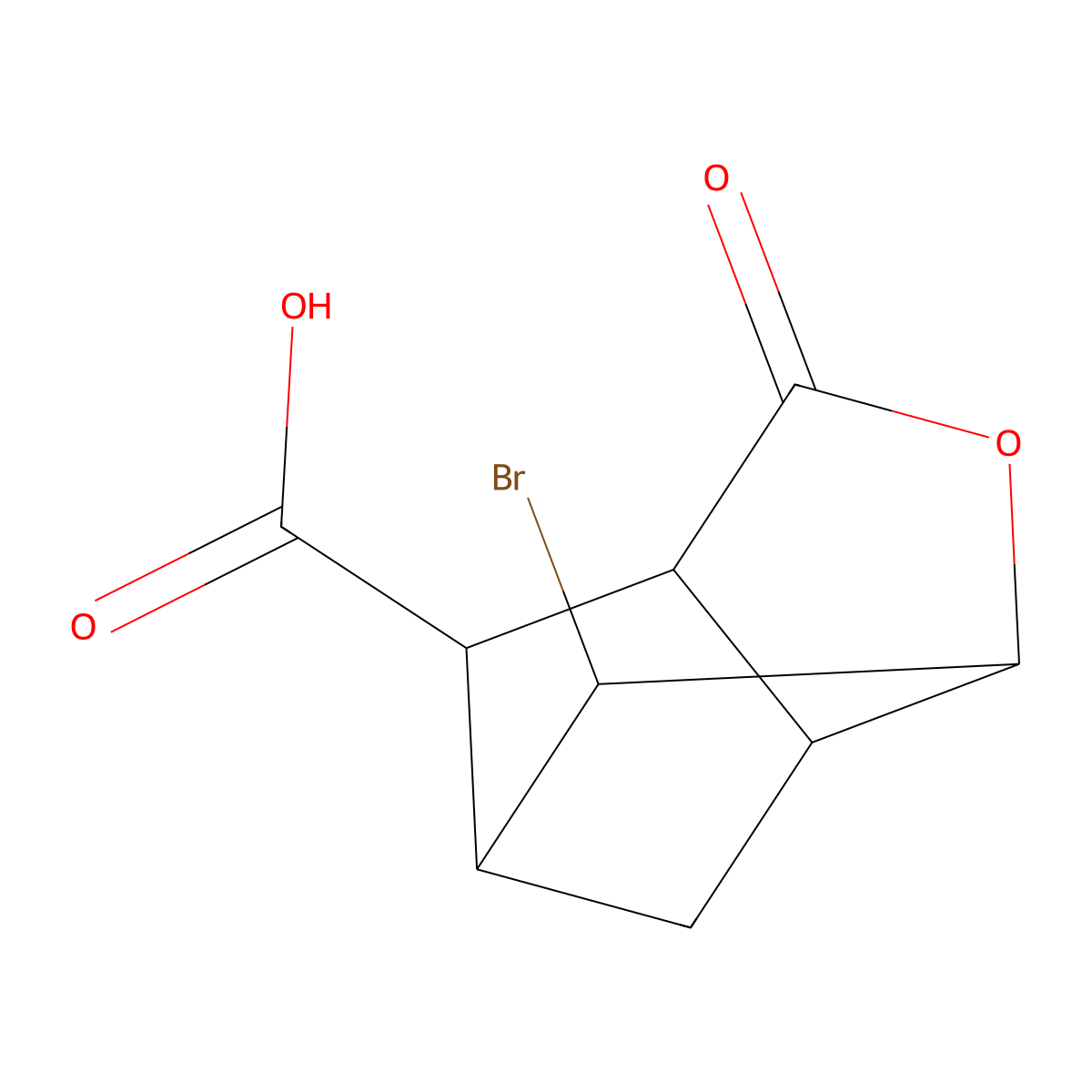 6-bromo-2-oxohexahydro-2H-3,5-methanocyclopenta[b]furan-7-carboxylic acid molecular structure, CAS 7509-38-8