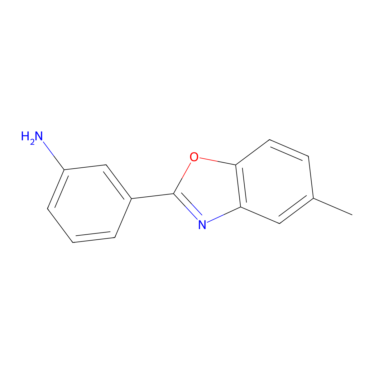 3-(5-Methyl-1,3-benzoxazol-2-YL)phenylamine molecular structure, CAS 7509-65-1