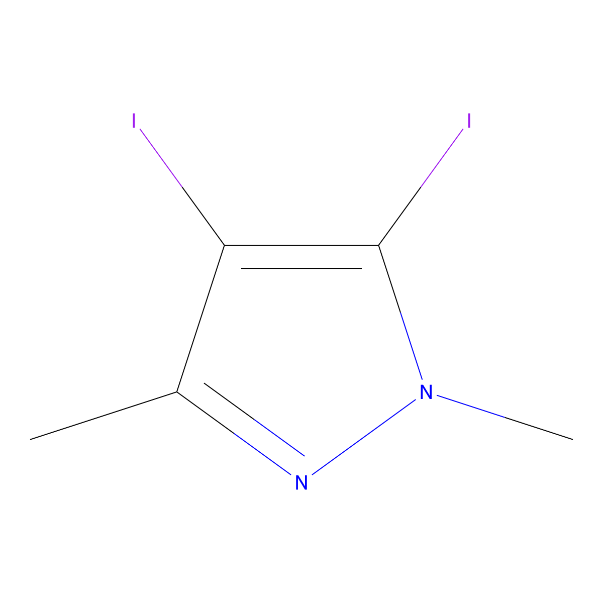 4,5-Diiodo-1,3-dimethylpyrazole molecular structure, CAS 75092-23-8
